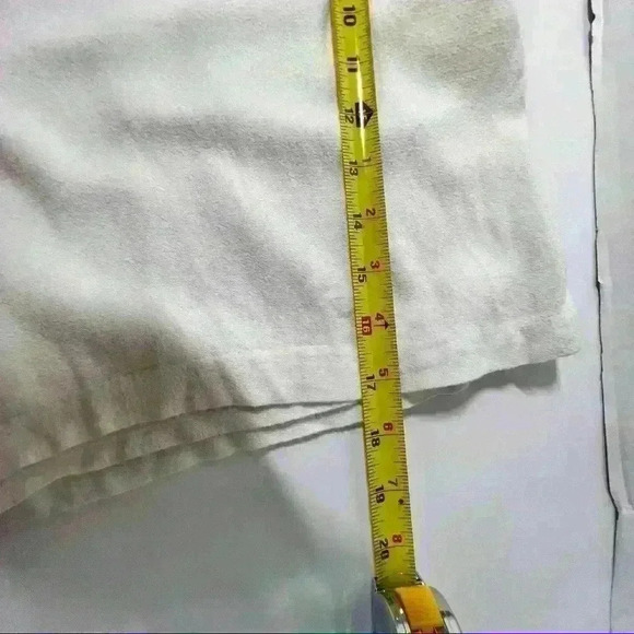 JAY PETERS Made In USA Womens 100% Rayon White Chino Short Sz L Comfy Relax - Picture 9 of 11